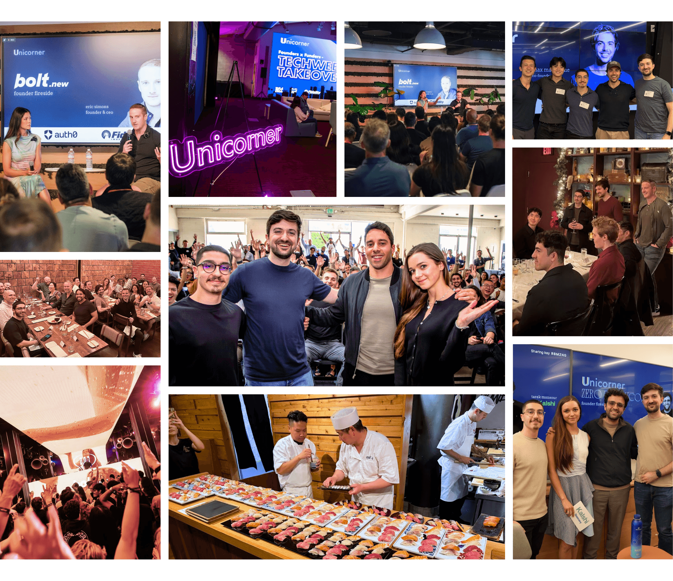 A collage of Unicorner events