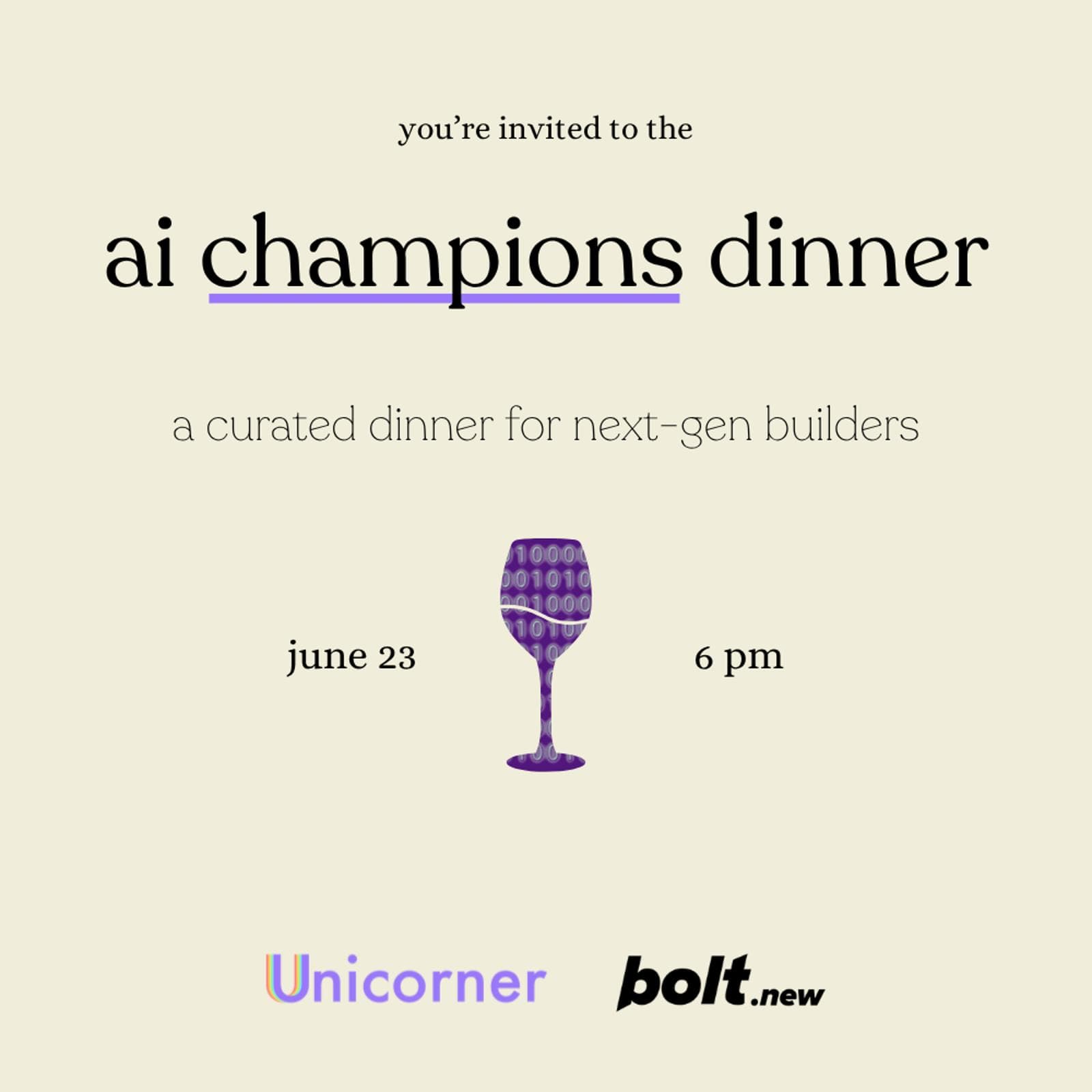 AI Champions Dinner